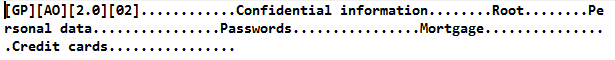 Partial dump of the non-encrypted outline document.