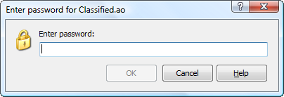 Enter password for the password-protected outline to open.